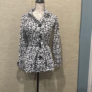 Animal Print Jacket Pea Coat XS